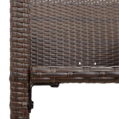 Tuinbarkrukken 2 st poly rattan bruin - thumbnail