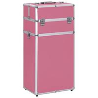 VidaXL Make-up trolley aluminium roze - thumbnail