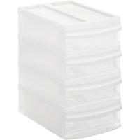 Rotho SYSTEMIX Design Ladekast met 4 Lades 19.6x14.1x23.3 cm Wit - thumbnail