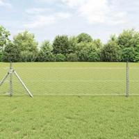 VidaXL Hexagon hek zilver 0,4 x 50 m gegalvaniseerd staal - thumbnail