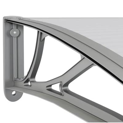 Deurluifel 350x100 cm polycarbonaat grijs - thumbnail
