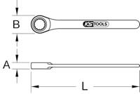 KS Tools 9641034 964.1034 Enkelvoudige ringsleutel Sleutelbreedte (metrisch) 34 mm - thumbnail