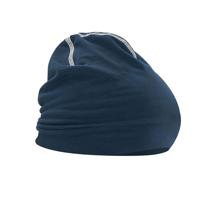 Beechfield CB366 Hemsedal Cotton Beanie - French Navy/White - One Size - thumbnail