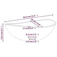 VidaXL Wasbak 54,5x35x15,5 cm gehard glas goudkleurig - thumbnail