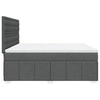 Boxspring met matras stof donkergrijs 180x200 cm - thumbnail