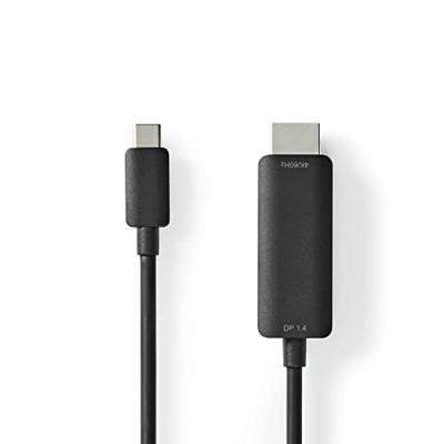 USB-Adapter | USB 3.2 Gen 1 | USB-C Male | HDMI Connector | 2.00 m | Rond | Vernikkeld | PVC | Zwart
