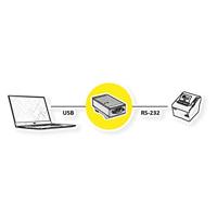 ROLINE USB 2.0 naar RS-232 Adapter voor DIN Rail, 1 Poort - thumbnail