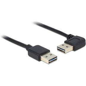 Delock 83464 USB-kabel USB 2.0 USB-A stekker, USB-A stekker 1.00 m Zwart