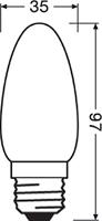 OSRAM HOMELIGHTING 4058075437265 LED-lamp Energielabel E (A - G) E27 Kaars 4 W = 40 W Warmwit (Ø x l) 35 mm x 92 mm 1 stuk(s) - thumbnail