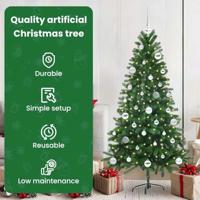 VidaXL Kerstboom met 150 led met standaard groen 150 cm pe - thumbnail