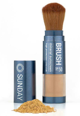 Sunday Brush Mineral Sunscreen Powder SPF50 - Tan Sunday Brush Mineral Sunscreen Powder SPF50 - Tan