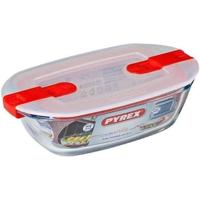 PYREX - COOK & HEAT - Rechthoekige glazen doos met deksel 17 * 10 cm - thumbnail