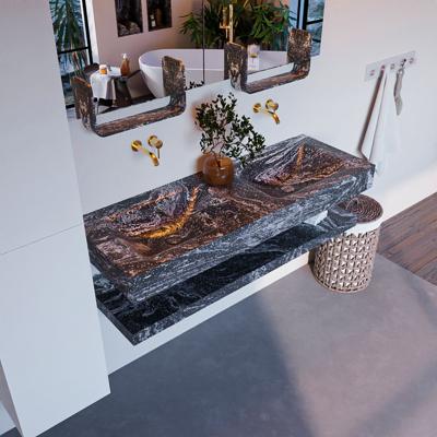 MONDIAZ ALAN-DLUX 130cm planchet Lava. Vrijhangende wastafel CLOUD dubbel zonder kraangat, kleur Lava. MONDIAZ ALAN-DLUX 130cm planchet Lava. Vrijhangende wastafel CLOUD dubbel zonder kraangat, kleur Lava.