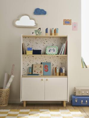 Lage boekenkast met plank LIGNE TERRAZZO beige Lage boekenkast met plank LIGNE TERRAZZO beige