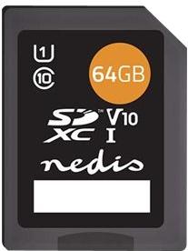 Nedis Geheugenkaart | SDXC | 64 GB | UHS-I | 1 stuks - MSDC64100BK MSDC64100BK Nedis Geheugenkaart | SDXC | 64 GB | UHS-I | 1 stuks - MSDC64100BK MSDC64100BK