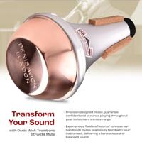 Denis Wick 5504C Straight Mute demper met koperen bodem voor trompet en kornet - thumbnail