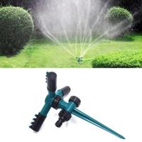 Automatische 360 roterende verstelbare tuin water sprinklers gazon irrigatiesysteem met 3 arm sproeiers en Spike base - thumbnail