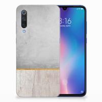 Xiaomi Mi 9 Bumper Hoesje Wood Concrete - thumbnail