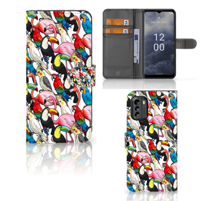 Nokia G60 | Telefoonhoesje | Met pasjeshouder | Birds