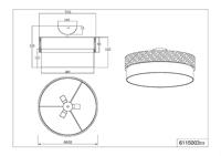 Trio Ø 50cm plafondlampSeasons hout met wit - 611500301 - thumbnail