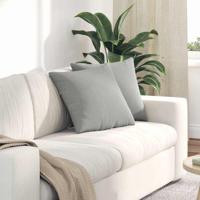 VidaXL Sofa kussens 2 stuks lichtgrijs 45 x 45 cm stof - thumbnail
