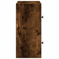 Boekenkast 40x24x52 cm bewerkt hout gerookt eikenkleurig - thumbnail