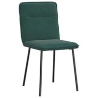 Eetkamerstoelen 2 st fluweel donkergroen - thumbnail