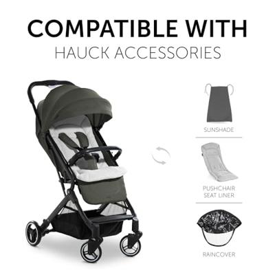 HAUCK - Compacte kinderwagen - TRAVEL N CARE - 4 wielen - opvouwbaar met één hand - Olijfgroen