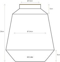 Pip Studio Vaas Metaal Strepen Navy/Goud 29cm - thumbnail