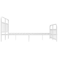 Bedframe met hoofd- en voeteneinde metaal wit 160x200 cm - thumbnail