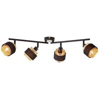 Brilliant 4-lichts plafondlampGrove zwart met goud - 99302/86 - thumbnail