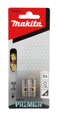 Makita Slagschroefbit T25x25mm XTT Impact Premier - E-03224 Makita Slagschroefbit T25x25mm XTT Impact Premier - E-03224
