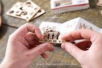 Ugears sleutelhangers U-Fidget 4 x 5 cm hout naturel 4-delig - thumbnail