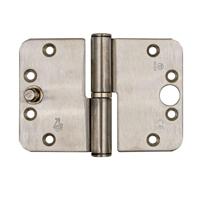 BSW veiligheids kogelstiftpaumelle - afgerond - 89x127x3 mm - RVS - SKG** - draairichting 2 - DIN Rechts - thumbnail