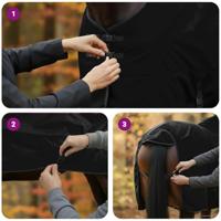 VidaXL Paardendeken donkergroen en zwart 75 cm polyester - thumbnail