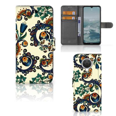 Wallet Case Nokia G10 | G20 Barok Flower Wallet Case Nokia G10 | G20 Barok Flower