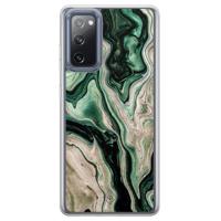 Samsung Galaxy S20 FE hybride hoesje - Green waves - thumbnail