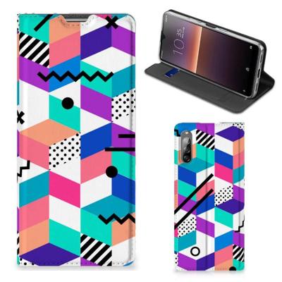 Sony Xperia L4 Stand Case Blokken Kleurrijk Sony Xperia L4 Stand Case Blokken Kleurrijk