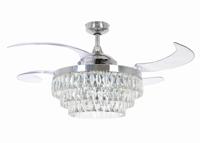 Beacon Chrome plafondventilator met kristalFanway Veil Ø 122cm - 212923 - thumbnail