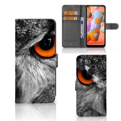 Samsung Galaxy M11 | A11 | Telefoonhoesje | Met pasjeshouder | Uil