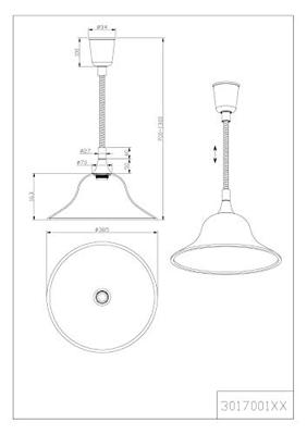 Trio Hanglamp Met KapSeries 3407 chroom met mintglas - 301700107