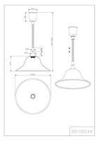 Trio Hanglamp Met KapSeries 3407 chroom met mintglas - 301700107 - thumbnail