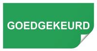 Keuringssticker goedgekeurd zonder datum rechthoek 50 x 25 mm - 500 stuks (op rol) - thumbnail
