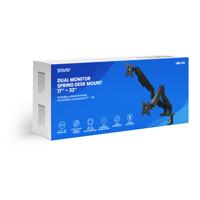 Savio UM-04 Dubbele bureauhouder voor monitoren met veer 17″-32″ - thumbnail