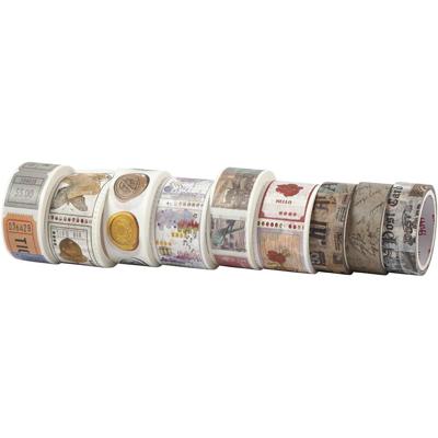 Creativ Company Masking tape, l: 3+5 m, b: 15+25 mm, 9 rol/ 1 doos