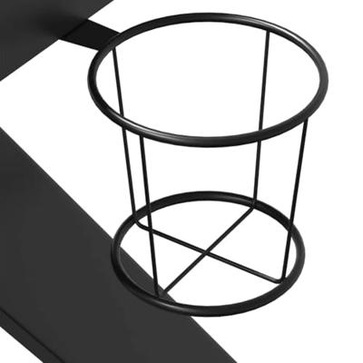 Gamingbureau met K-vormige poten 110x60x75 cm zwart - thumbnail