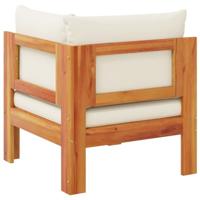 Tuinhoekbank met kussens massief acaciahout - thumbnail