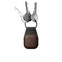 Nomad Airtag Leather Keychain Rustic Brown - thumbnail