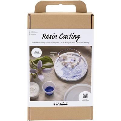 Creativ Company Hobbyset hars gieten rond dienblad marmereffect