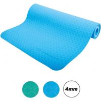 Yogamat - Schildkröt - 183 cm - Blauw - Dikte 4 mm - Antislip - thumbnail